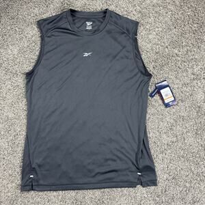 Reebok Muscle Warm Up Tank Mens Ebony Gray Size M